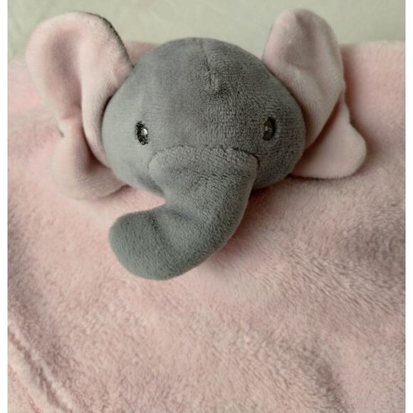 Lila & Jack Baby Elephant - Pink Lovey - Terry Cloth Security Blanket - 11 Inch - Picture 3 of 4